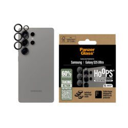 Folie Samsung Galaxy S25 Ultra pentru lentile camera PanzerGlass® Hoops® Series, negru