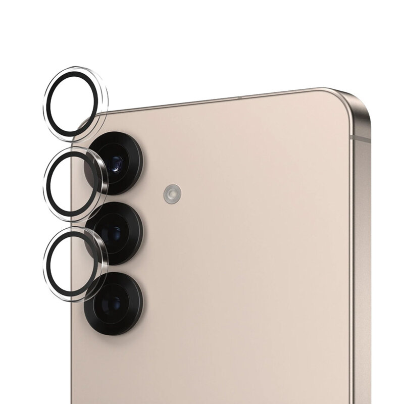 Folie Samsung Galaxy S25 pentru lentile camera PanzerGlass® Hoops® Series, transparenta