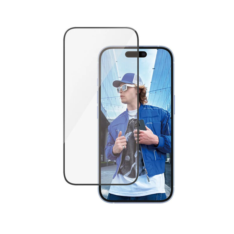 Folie iPhone 16 PanzerGlass® Ultra-Wide Fit, negru
