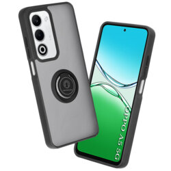 Husa Oppo A5 5G Techsuit Glinth cu inel suport stand magnetic, negru