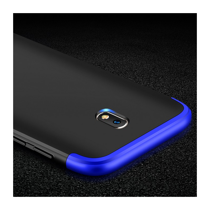 Husa Samsung Galaxy J3 2017 J330, Galaxy J3 Pro 2017 GKK 360 Full Cover Negru-Albastru