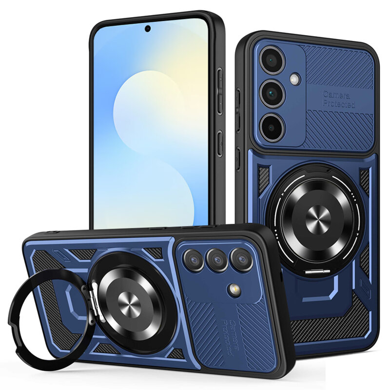 Husa Samsung Galaxy S25 FE Techsuit RuggedCam, albastru