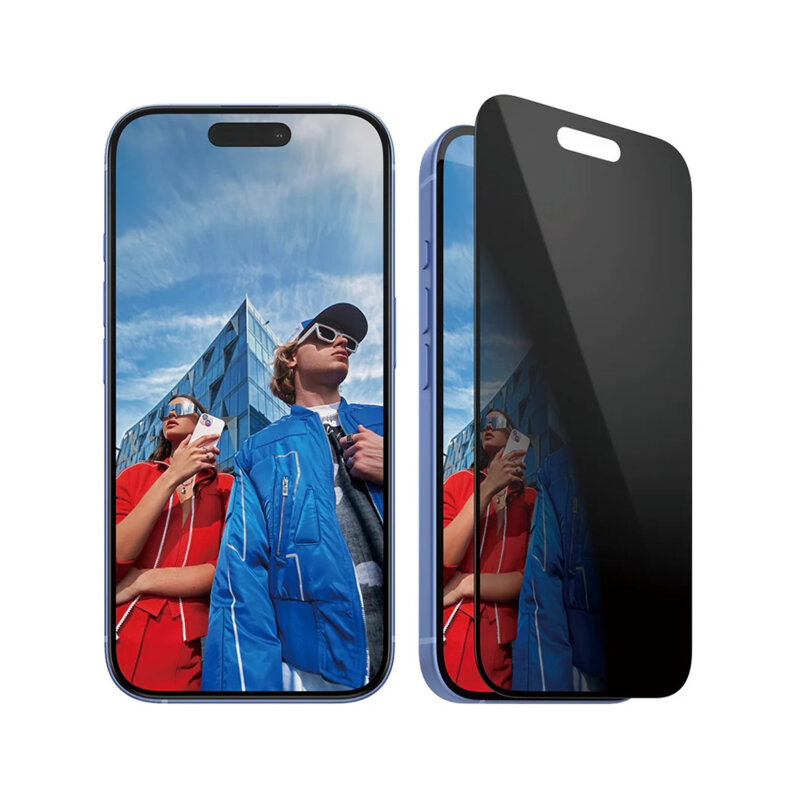 Folie iPhone 16 PanzerGlass® Privacy Ultra-Wide Fit w. EasyAligner, negru