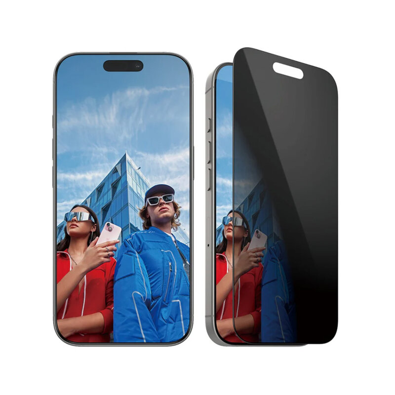 Folie iPhone 16 Pro PanzerGlass® Privacy Ultra-Wide Fit w. EasyAligner, negru