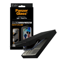 Folie iPhone 17 Pro PanzerGlass® Ultra-Wide Fit w. FASTFIT IN-A-BOX, negru
