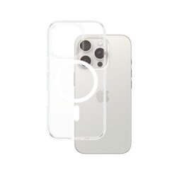 Husa iPhone 16 Pro PanzerGlass® HardCase White MagSafe Series, transparenta