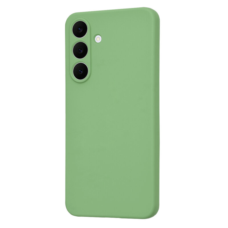 Husa silicon Samsung Galaxy S25 FE Techsuit SoftFlex, verde deschis