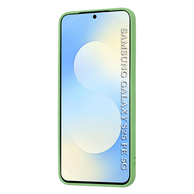 Husa silicon Samsung Galaxy S25 FE Techsuit SoftFlex, verde deschis