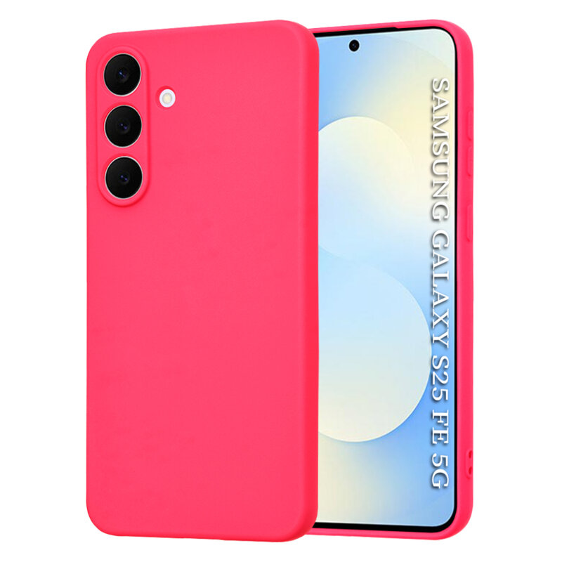 Husa silicon Samsung Galaxy S25 FE Techsuit SoftFlex, fucsia