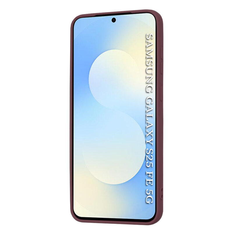 Husa silicon Samsung Galaxy S25 FE Techsuit SoftFlex, bordo