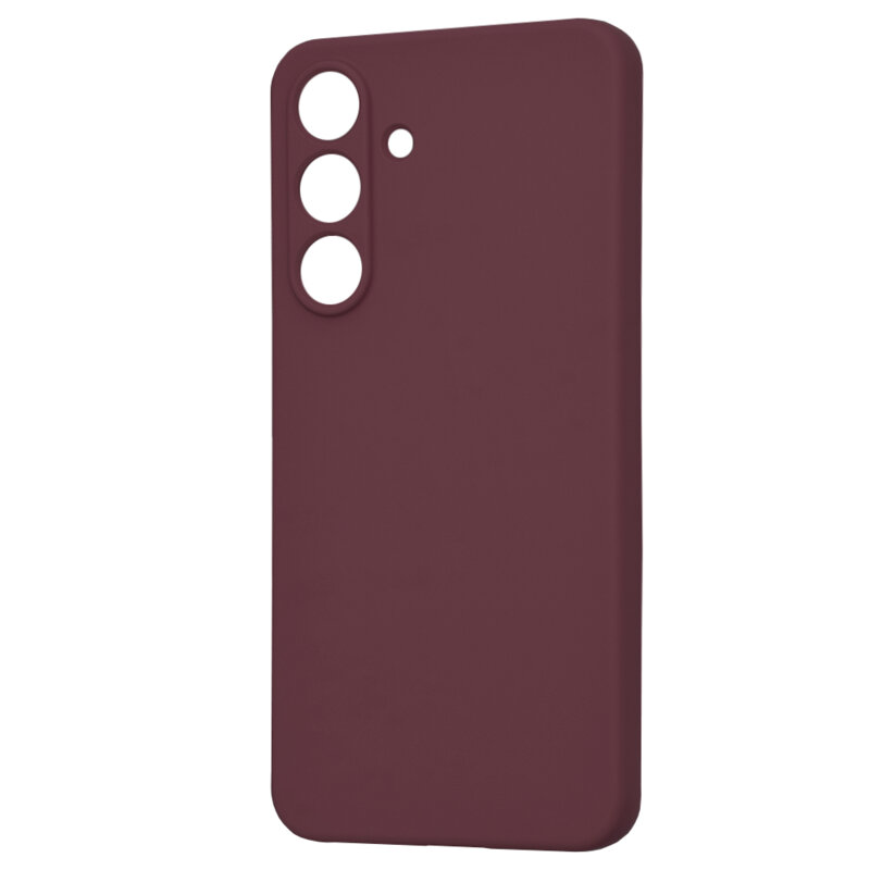 Husa silicon Samsung Galaxy S25 FE Techsuit SoftFlex, bordo