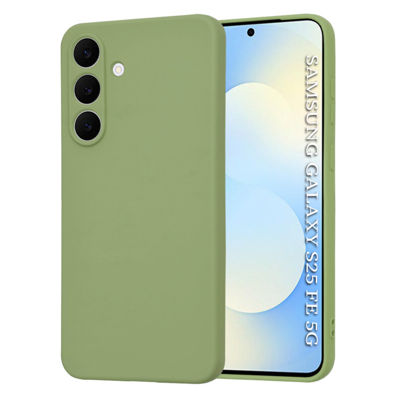 Husa silicon Samsung Galaxy S25 FE Techsuit SoftFlex, verde