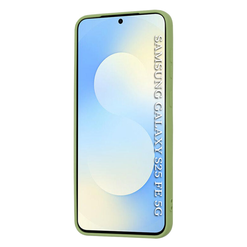 Husa silicon Samsung Galaxy S25 FE Techsuit SoftFlex, verde