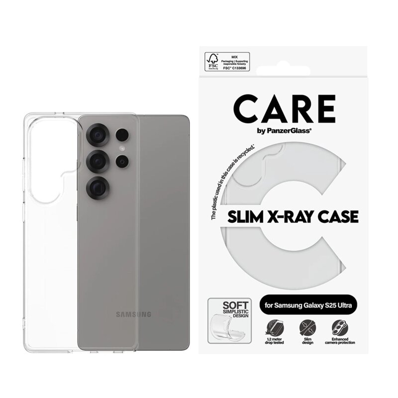 Husa Samsung Galaxy S25 Ultra CARE by PanzerGlass® Fashionable, transparenta