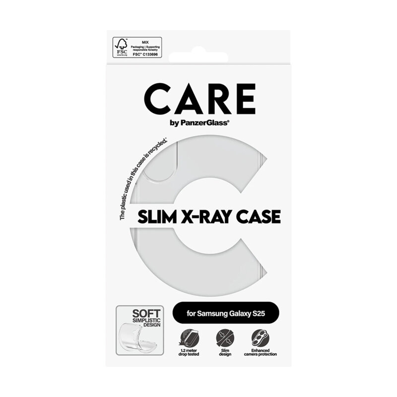 Husa Samsung Galaxy S25 CARE by PanzerGlass® Fashionable, transparenta