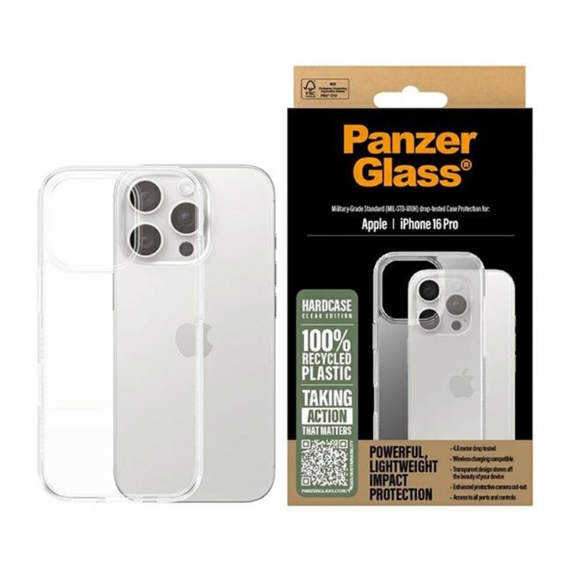 Husa iPhone 16 Pro PanzerGlass® HardCase Series, transparenta