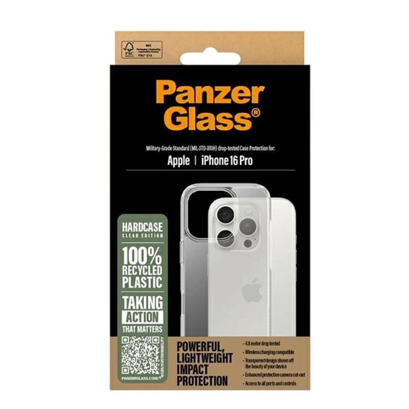 Husa iPhone 16 Pro PanzerGlass® HardCase Series, transparenta