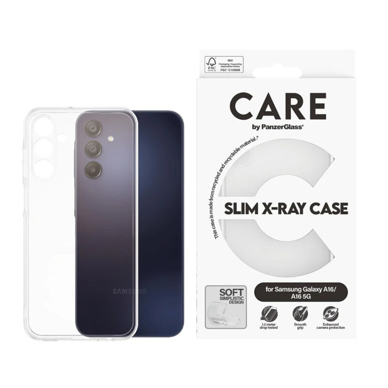 Husa Samsung Galaxy A16 4G CARE by PanzerGlass® Fashionable, transparenta