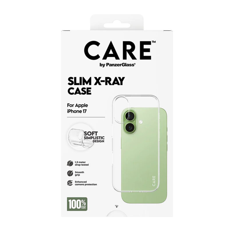 Husa iPhone 17 CARE by PanzerGlass® Fashionable X-Ray Soft Basic, transparenta