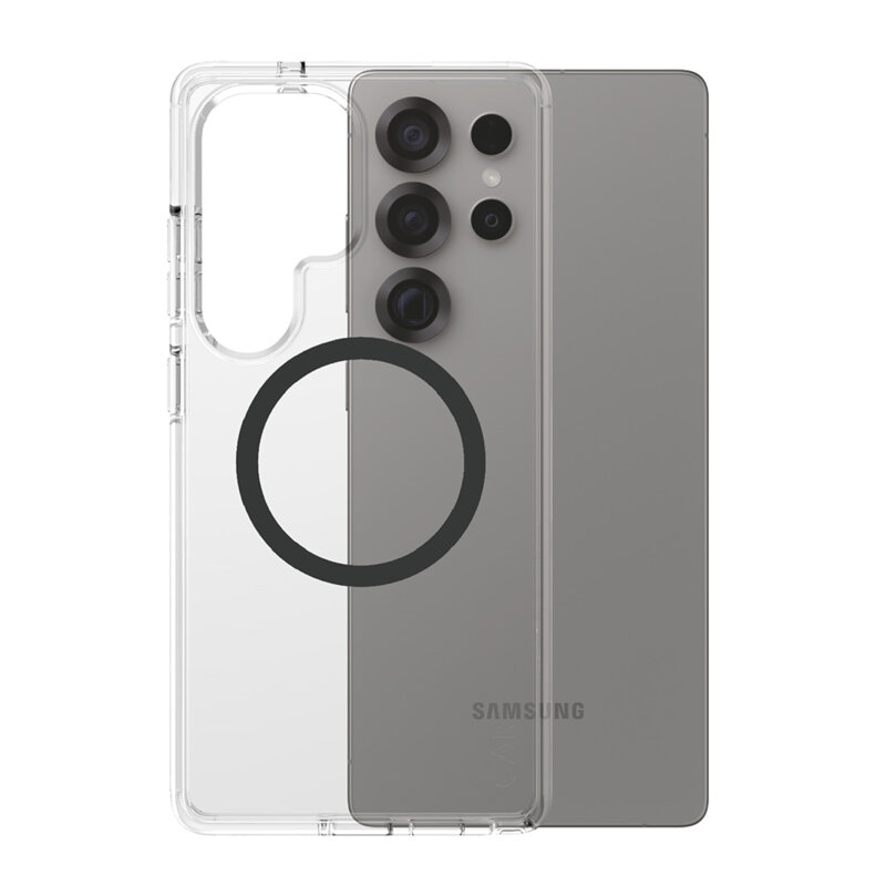 Husa Samsung Galaxy S25 Ultra PanzerGlass® CARE Flagship Urban Combat Black Qi Compatible, transparenta