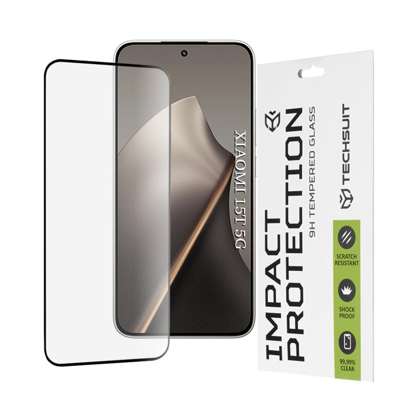 Folie sticla Xiaomi 15T Techsuit 111D Full Glue Full Cover, negru
