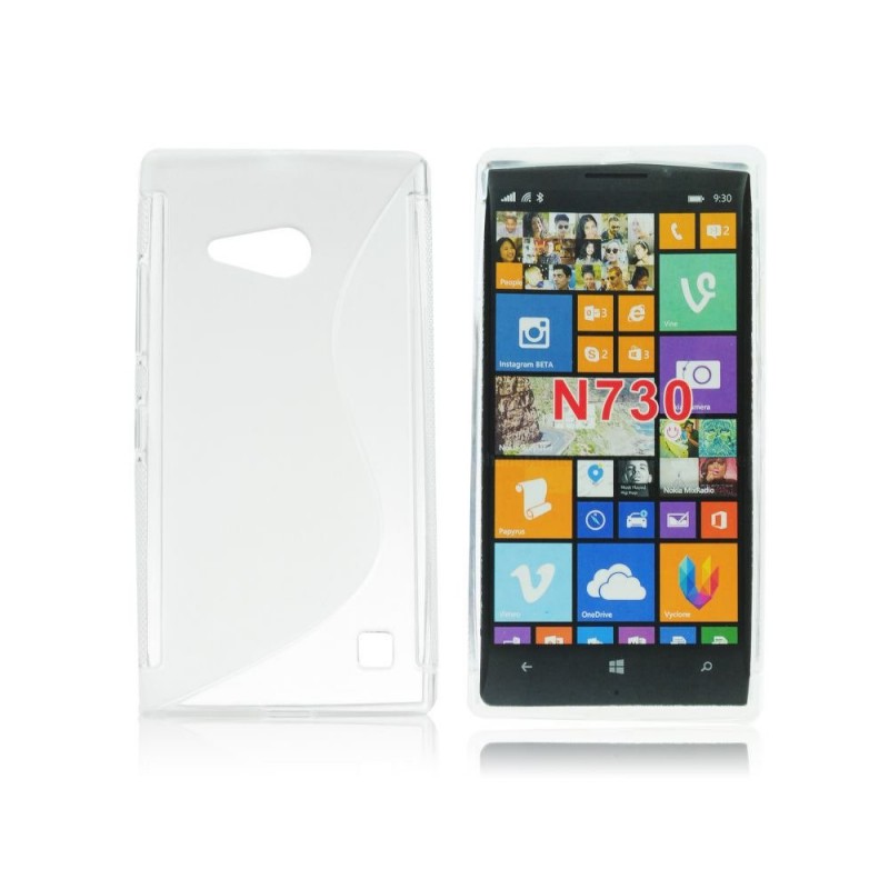 Husa Nokia Lumia 730 735 Silicon Gel TPU Alb transparent