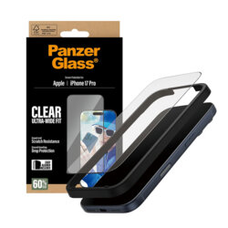 Folie iPhone 17 Pro PanzerGlass® Ultra-Wide Fit w. EasyAligner, negru