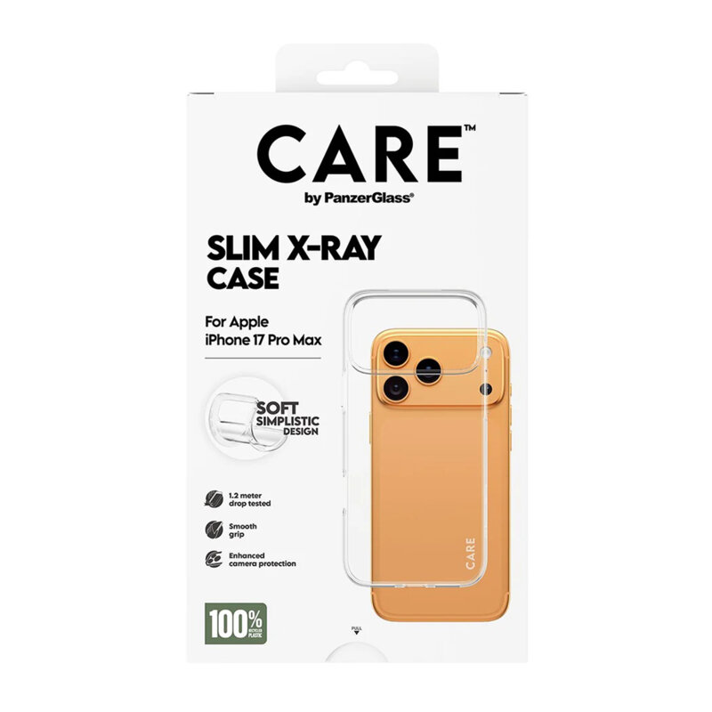 Husa iPhone 17 Pro Max CARE by PanzerGlass® Fashionable X-Ray Soft Basic, transparenta