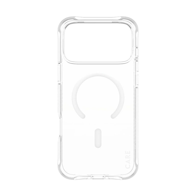 Husa iPhone 17 Pro Max CARE by PanzerGlass® Fashionable w. White MagSafe, transparenta