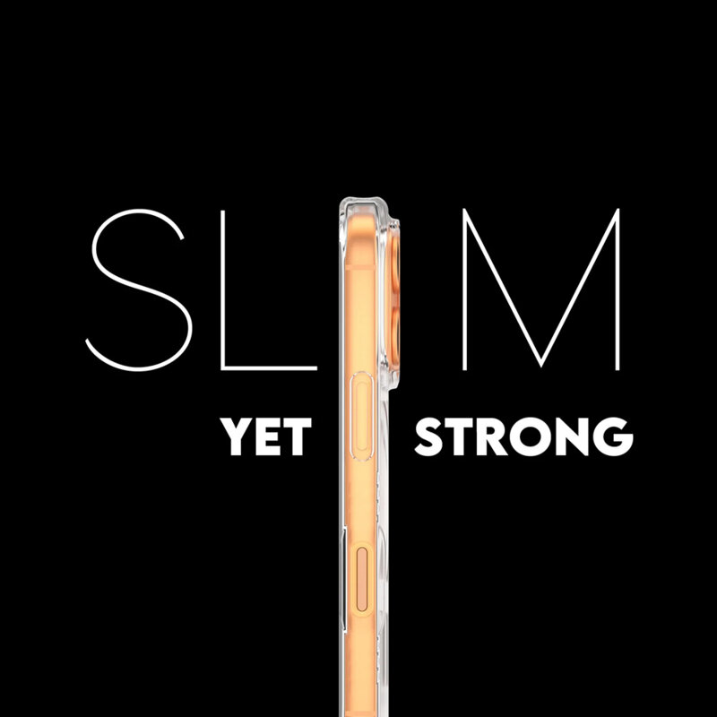 Husa iPhone 17 Pro Max CARE by PanzerGlass® Fashionable w. White MagSafe, transparenta