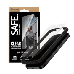Folie iPhone 17 SAFE. by PanzerGlass® Ultra-Wide Fit w. EasyAligner, transparenta