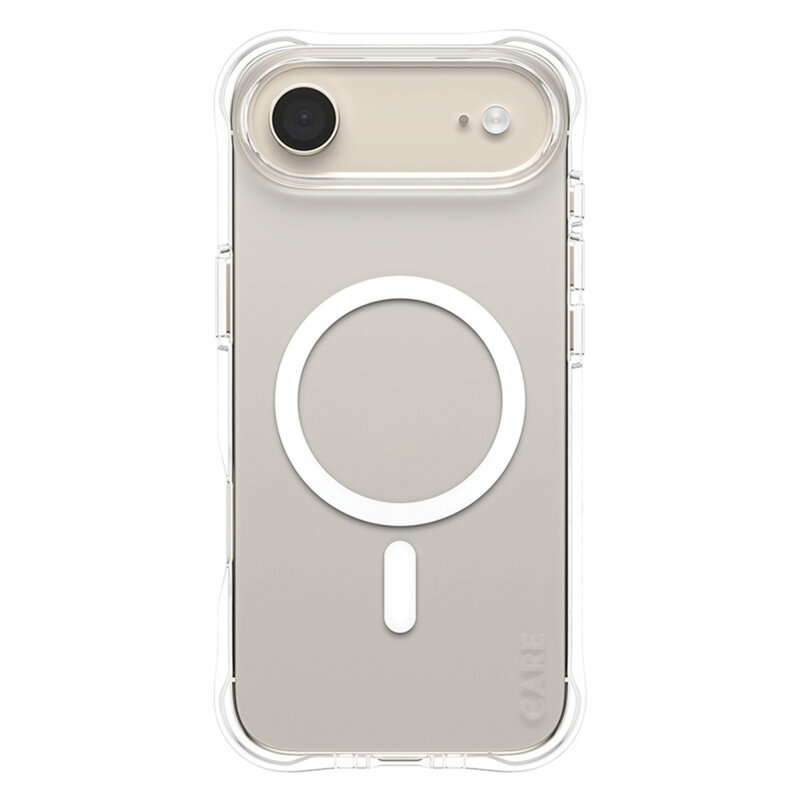 Husa iPhone 17 Air CARE by PanzerGlass® Fashionable w. White MagSafe, transparenta