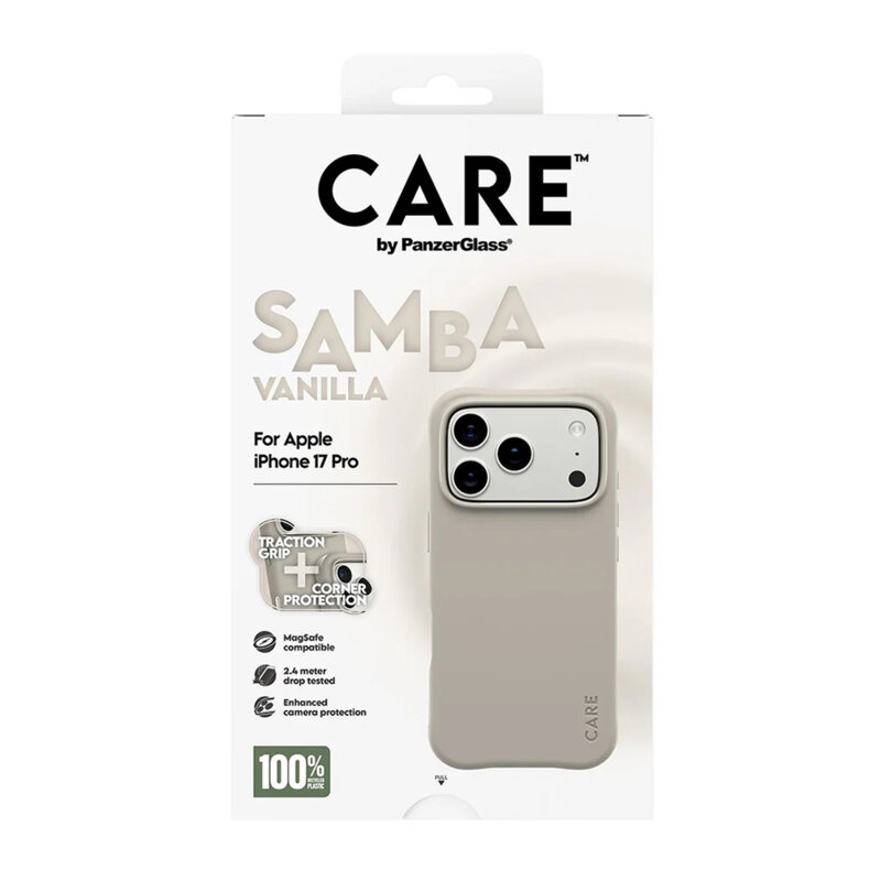 Husa iPhone 17 Pro CARE by PanzerGlass® Fashionable w. MagSafe, bej