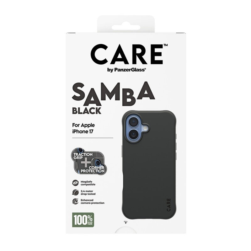 Husa iPhone 17 CARE by PanzerGlass® Fashionable w. MagSafe, negru