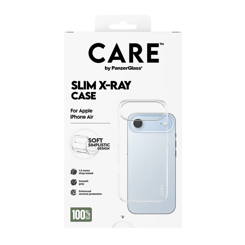 Husa iPhone 17 Air CARE by PanzerGlass® Fashionable X-Ray Soft Basic, transparenta