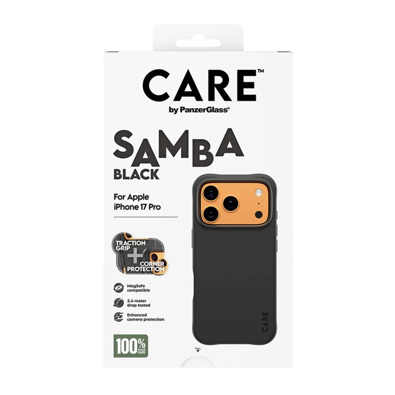 Husa iPhone 17 Pro CARE by PanzerGlass® Fashionable w. MagSafe, negru
