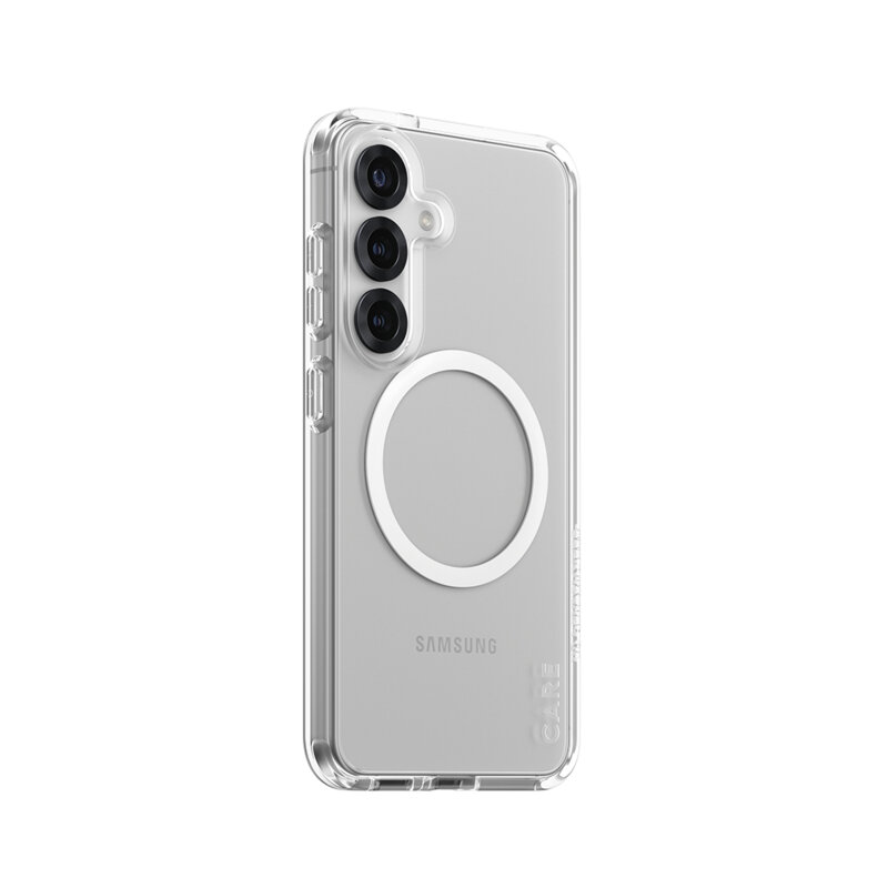 Husa Samsung Galaxy S25 PanzerGlass® CARE Flagship Urban Combat White Qi Compatible, transparenta