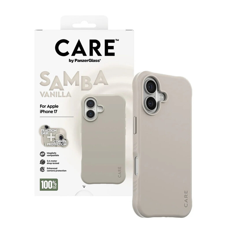 Husa iPhone 17 CARE by PanzerGlass® Fashionable w. MagSafe, bej