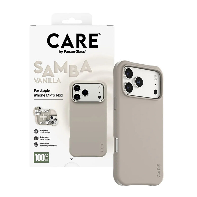 Husa iPhone 17 Pro Max CARE by PanzerGlass® Fashionable, bej