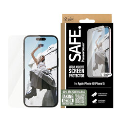Folie iPhone 16 SAFE. by PanzerGlass® Ultra-Wide Fit, transparenta