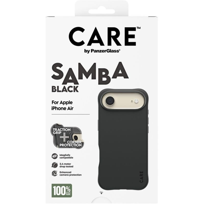 Husa iPhone 17 Air CARE by PanzerGlass® Fashionable w. MagSafe, negru