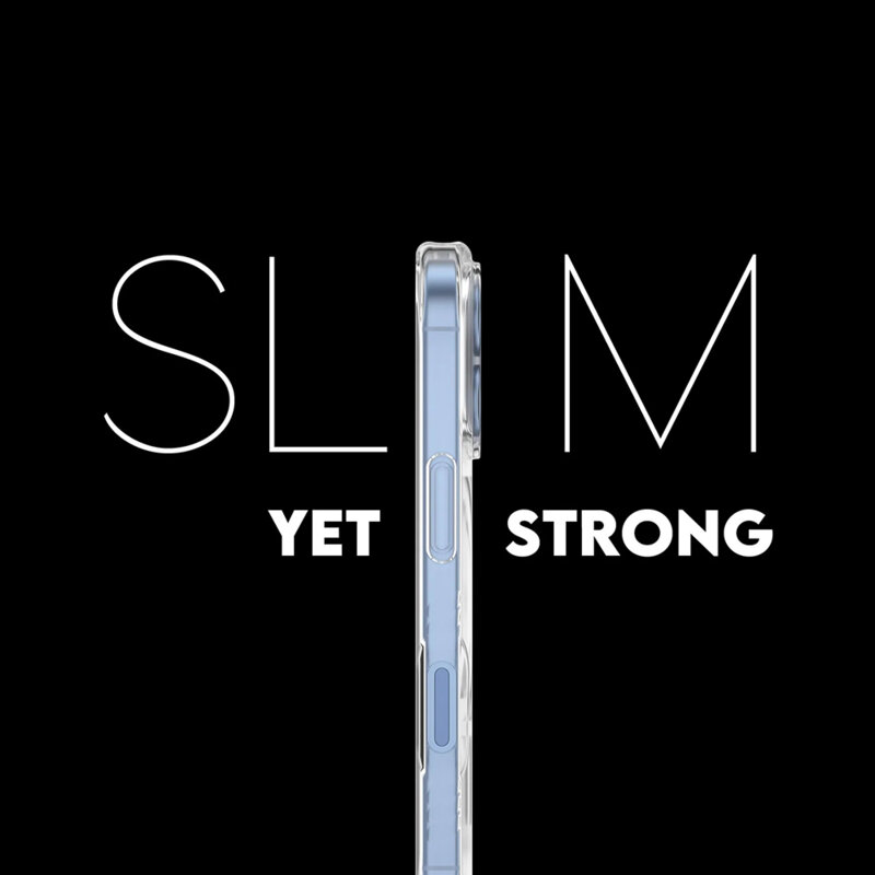 Husa iPhone 17 CARE by PanzerGlass® Fashionable w. White MagSafe, transparenta