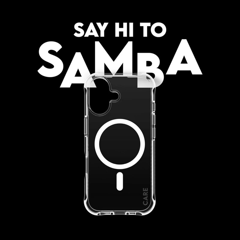 Husa iPhone 17 CARE by PanzerGlass® Fashionable w. White MagSafe, transparenta