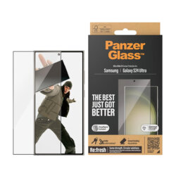 Folie Samsung Galaxy S24 Ultra PanzerGlass® Ultra-Wide Fit w. EasyAligner, negru