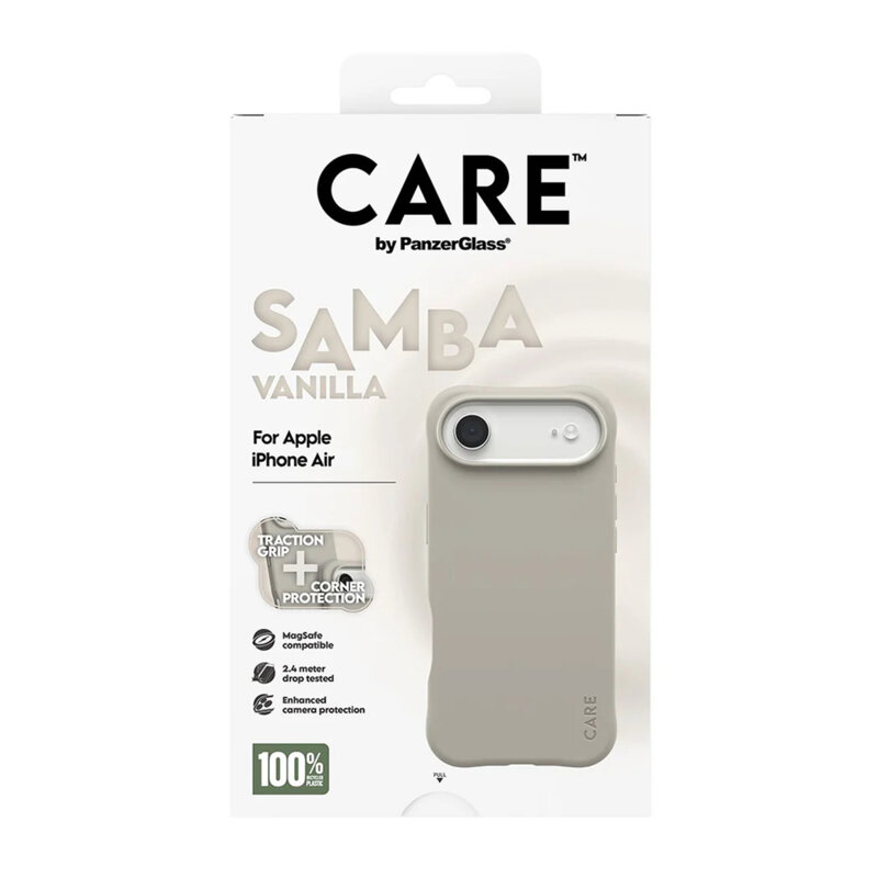 Husa iPhone 17 Air CARE by PanzerGlass® Fashionable w. MagSafe, bej