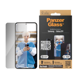 Folie Samsung Galaxy S24 PanzerGlass® Privacy Ultra-Wide Fit w. EasyAligner, clear