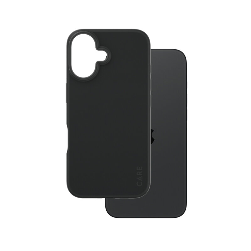 Husa iPhone 16 CARE by PanzerGlass® Fashionable, negru
