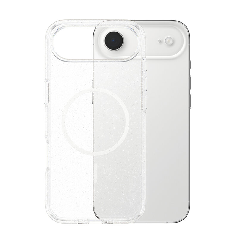 Husa iPhone 17 Air PanzerGlass® CARE Flagship Urban Explorer Star Lit White MagSafe, transparenta
