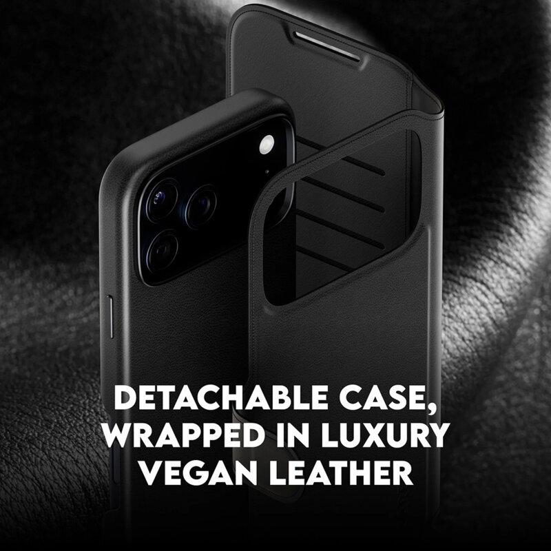 Husa iPhone 17 Pro Max PanzerGlass® CARE Feature MagSafe Case Tango Two-in-One Wallet, negru