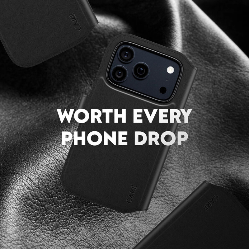 Husa iPhone 17 Pro PanzerGlass® CARE Feature MagSafe Case Tango Two-in-One Wallet, negru